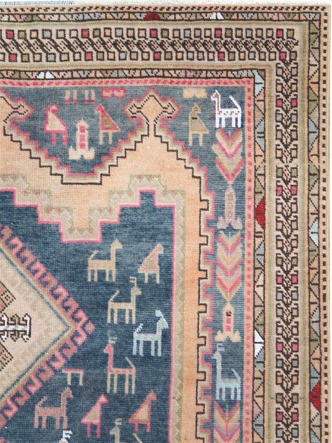 Vintage Persian Afshar Accent Rug, No.28862 - Galerie Shabab