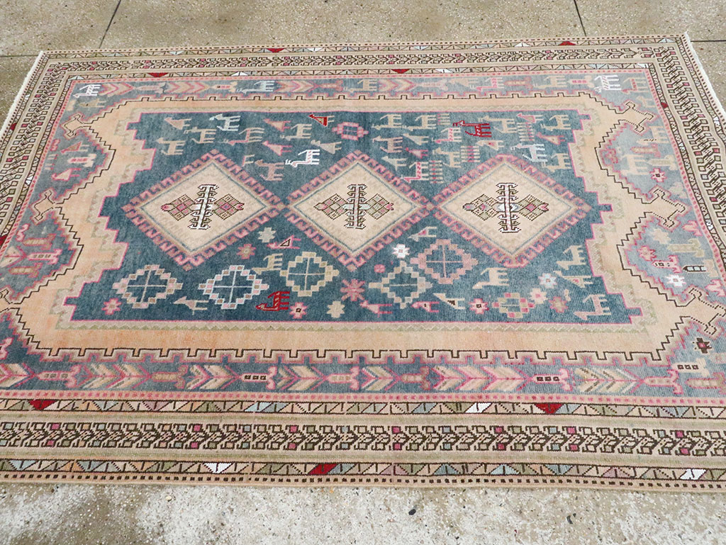 Vintage Persian Afshar Accent Rug, No.28862 - Galerie Shabab