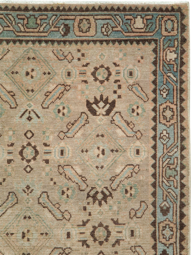 Vintage Persian Malayer Throw Rug, No.28866 - Galerie Shabab