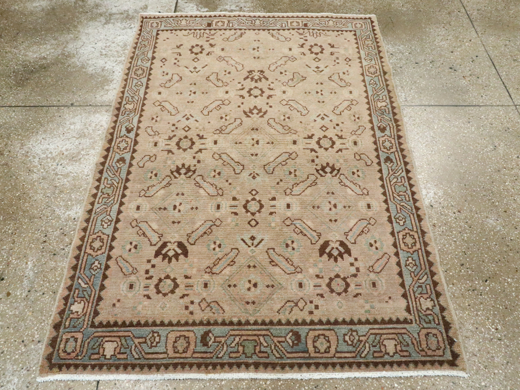 Vintage Persian Malayer Throw Rug, No.28866 - Galerie Shabab