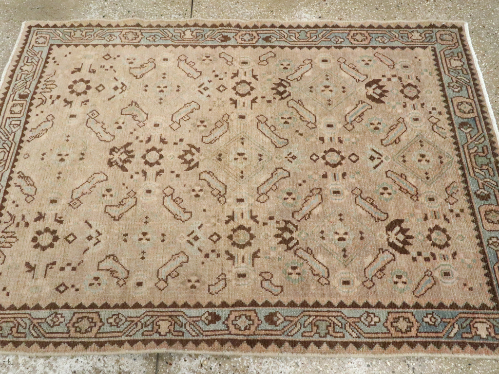Vintage Persian Malayer Throw Rug, No.28866 - Galerie Shabab