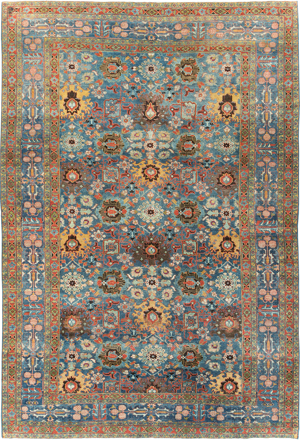 Antique Persian Tabriz Room Size Carpet, No.28872 - Galerie Shabab