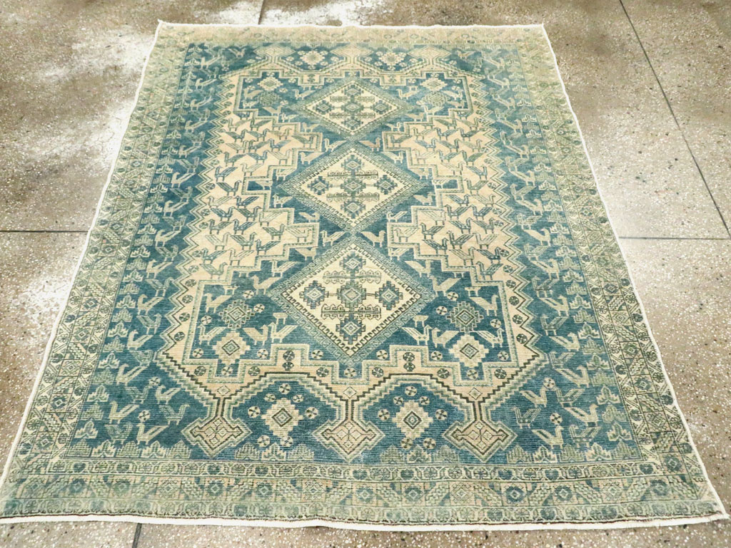 Vintage Persian Afshar Accent Rug, No.28874 - Galerie Shabab