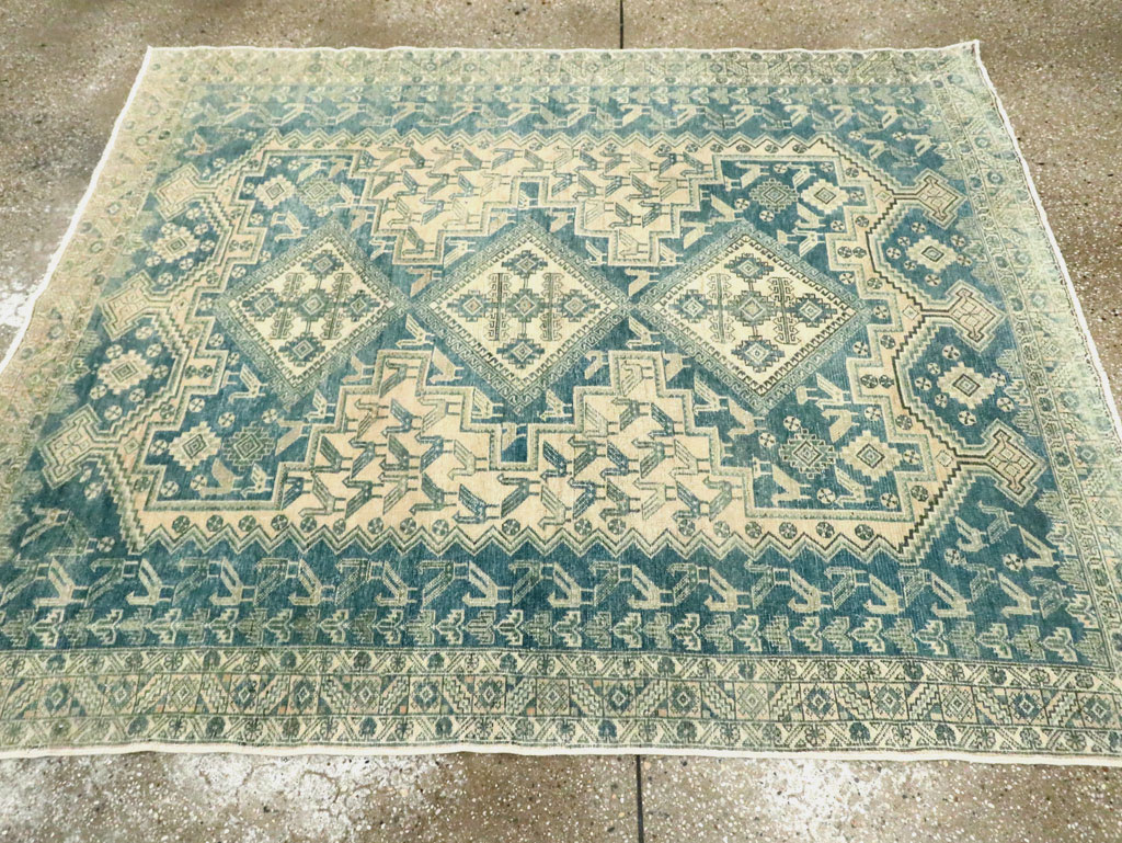 Vintage Persian Afshar Accent Rug, No.28874 - Galerie Shabab