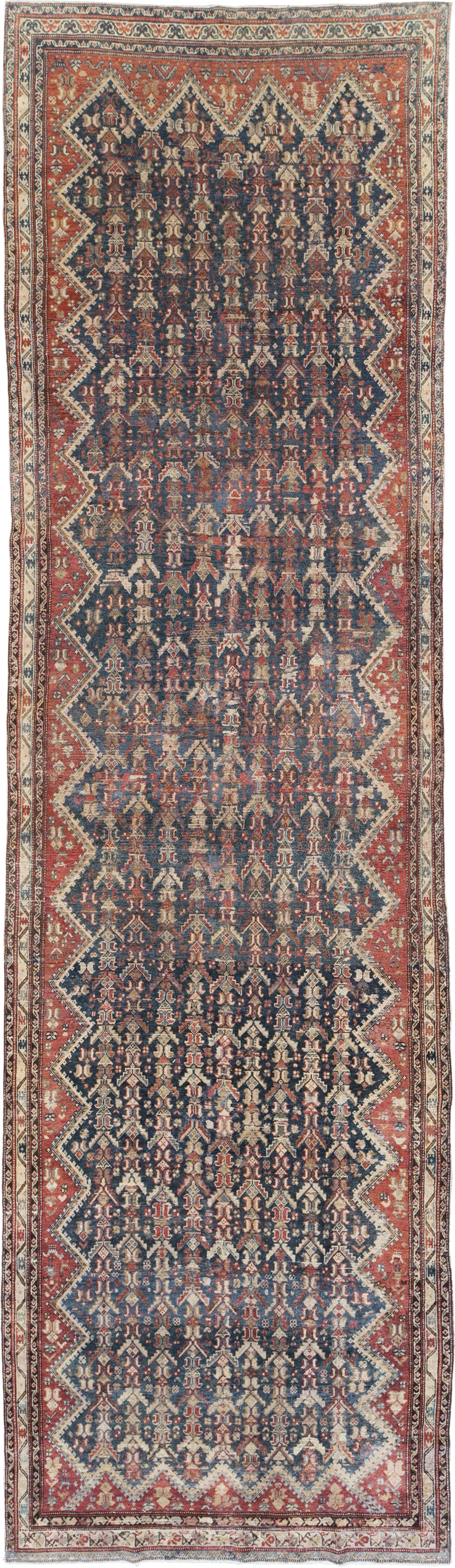 Antique Persian Malayer Wide Gallery Runner, No.28888 - Galerie Shabab