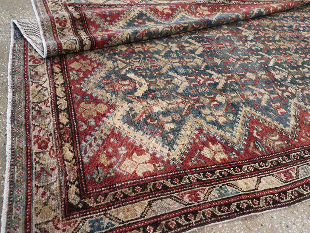 Antique Persian Malayer Wide Gallery Runner, No.28888 - Galerie Shabab