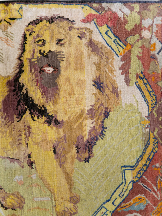 Antique Persian Gabbeh Pictorial Throw Rug, No.28890 - Galerie Shabab