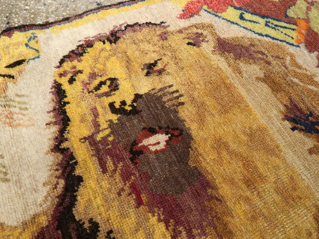 Antique Persian Gabbeh Pictorial Throw Rug, No.28890 - Galerie Shabab