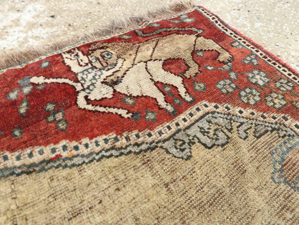 Antique Persian Kurd Pictorial Accent rug, No.28891 - Galerie Shabab