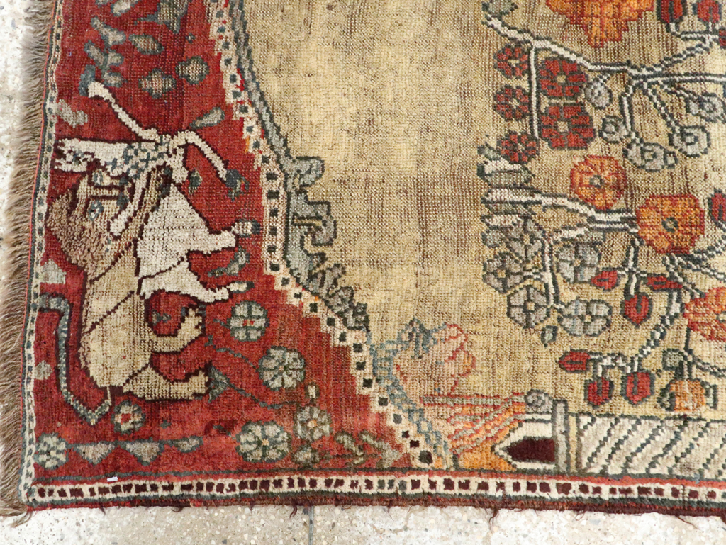 Antique Persian Kurd Pictorial Accent rug, No.28891 - Galerie Shabab