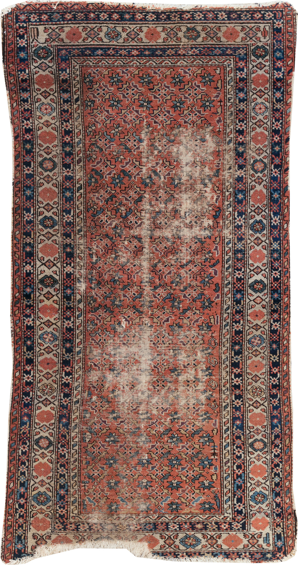 Antique Distressed Malayer Rug, No.28892 - Galerie Shabab