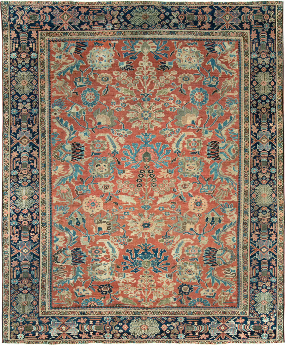 Antique Persian Mahal Room Size Carpet, No.28895 - Galerie Shabab