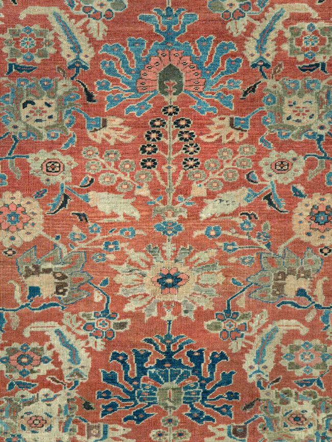 Antique Persian Mahal Room Size Carpet, No.28895 - Galerie Shabab