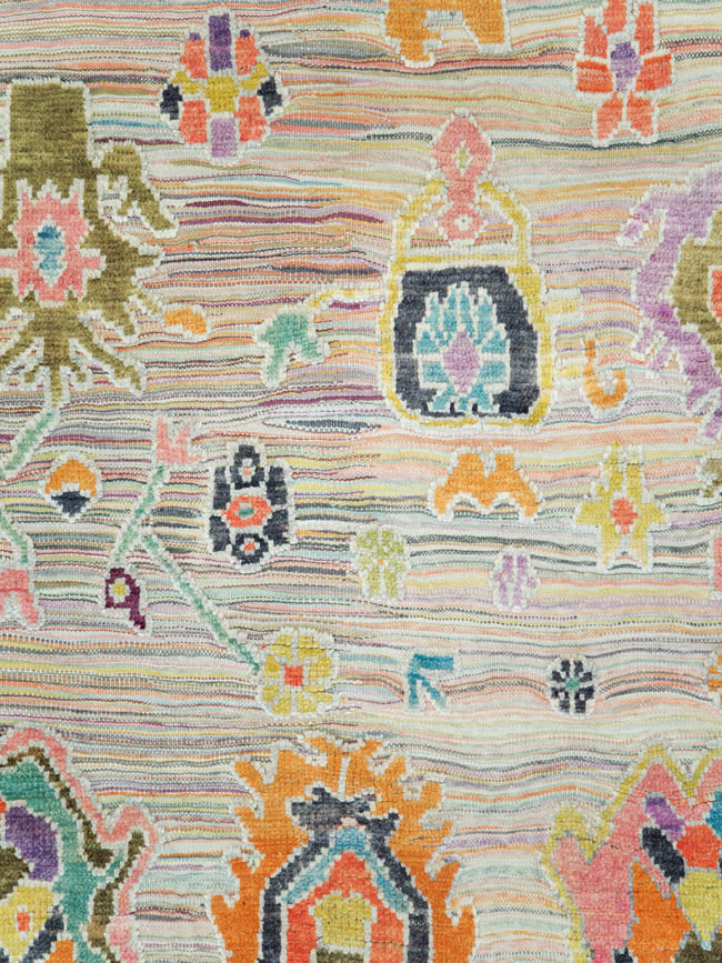 Contemporary Turkish Souf Oushak Large Room Size Carpet, No.28898 - Galerie Shabab