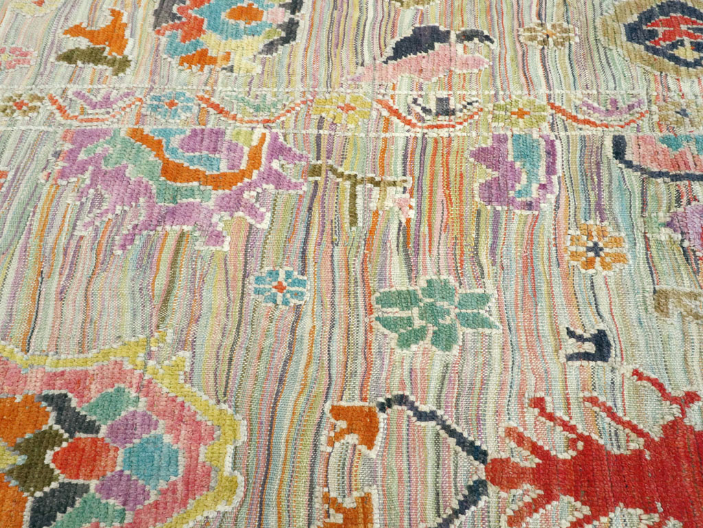 Contemporary Turkish Souf Oushak Large Room Size Carpet, No.28898 - Galerie Shabab