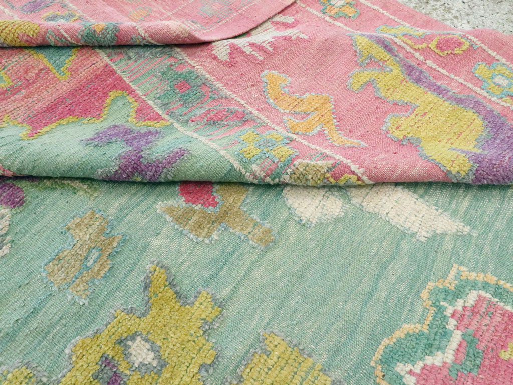 Contemporary Turkish Souf Oushak Large Room Size Carpet, No.28899 - Galerie Shabab