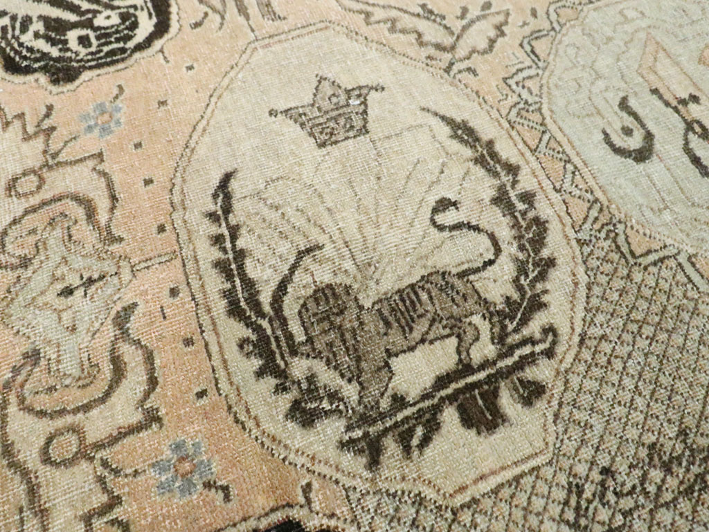 Antique Persian Tabriz Pictorial Rug, No.28901 - Galerie Shabab