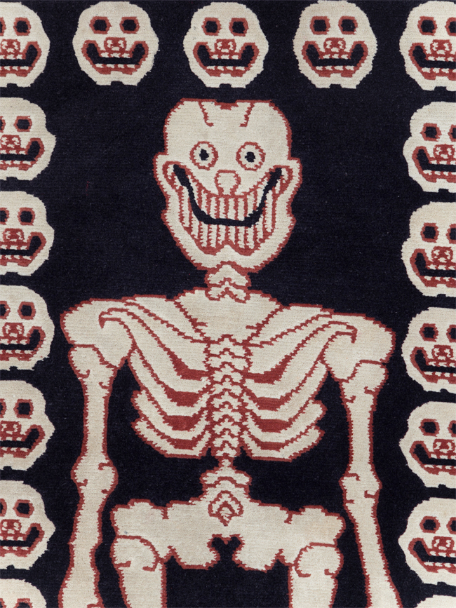 Vintage Tibetan Pictorial Throw Rug, No.28903 - Galerie Shabab