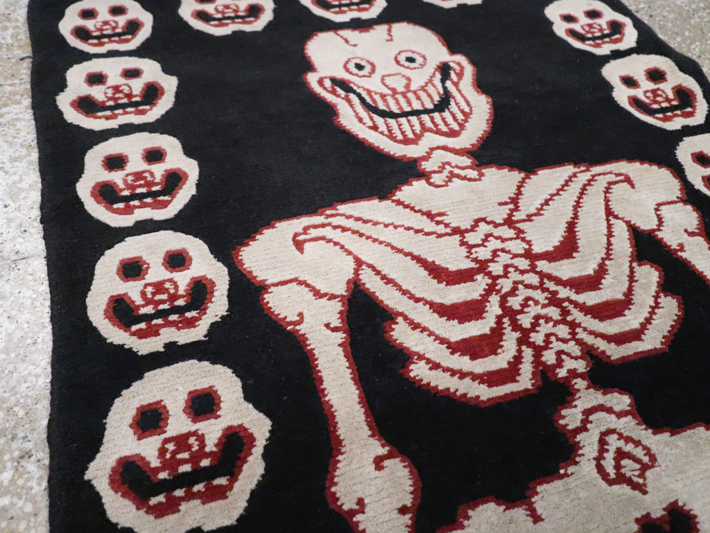 Vintage Tibetan Pictorial Throw Rug, No.28903 - Galerie Shabab