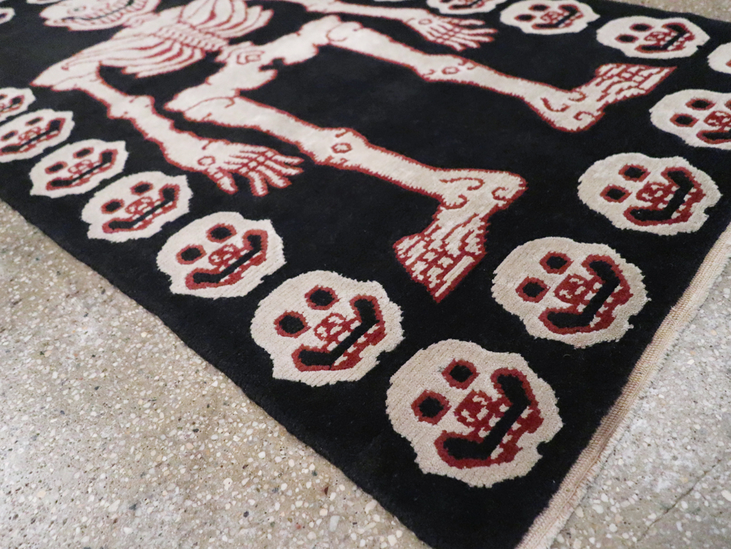 Vintage Tibetan Pictorial Throw Rug, No.28903 - Galerie Shabab