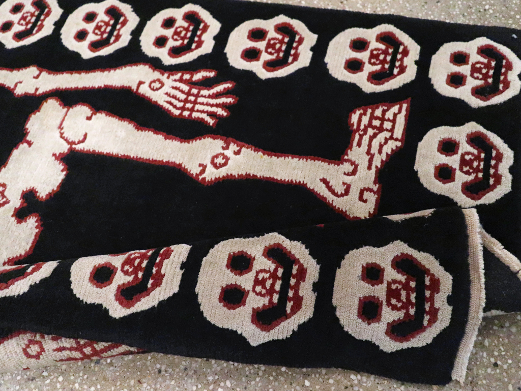 Vintage Tibetan Pictorial Throw Rug, No.28903 - Galerie Shabab