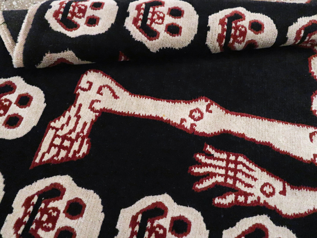 Vintage Tibetan Pictorial Throw Rug, No.28903 - Galerie Shabab