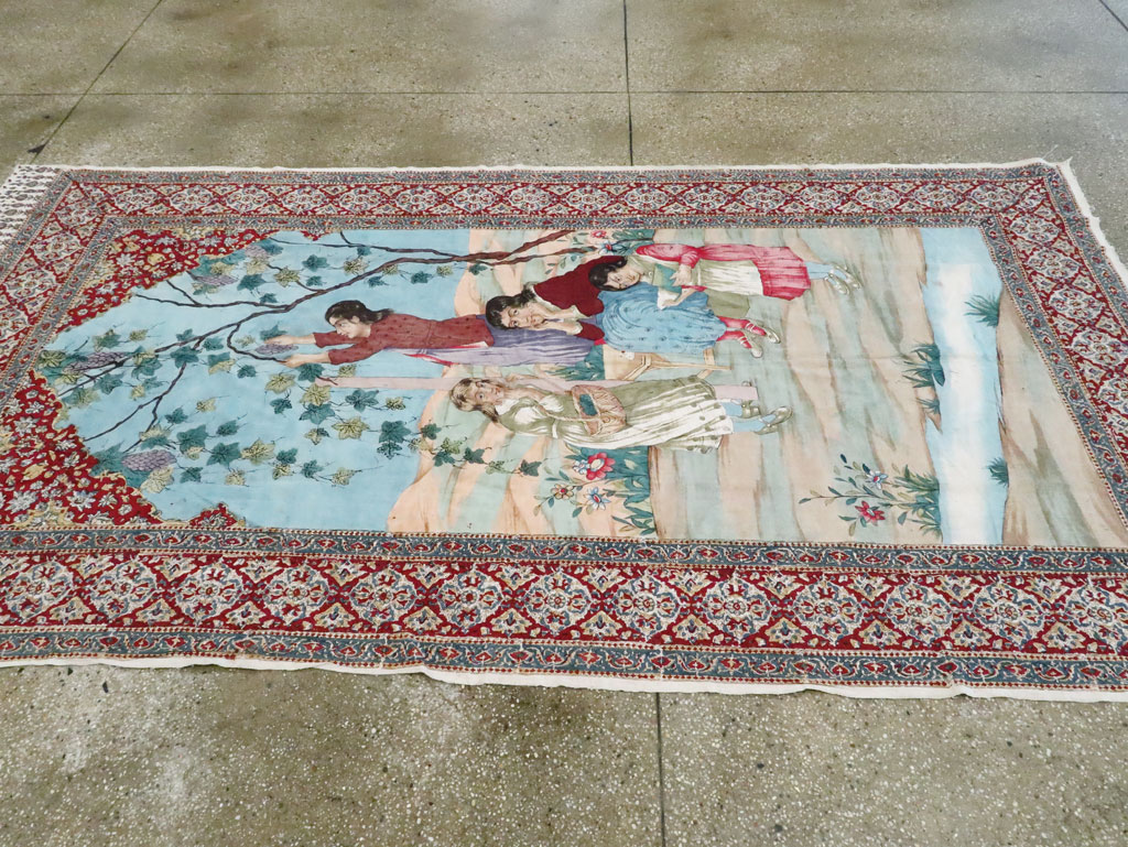 Vintage Persian Isfahan Ghalamkari Textile, No.28904 - Galerie Shabab