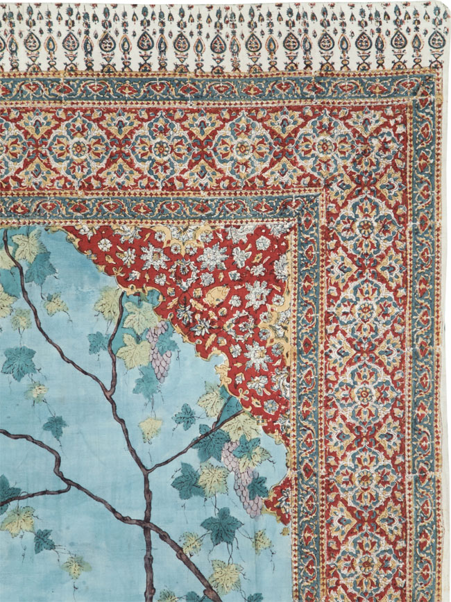 Vintage Persian Isfahan Ghalamkari Textile, No.28905 - Galerie Shabab