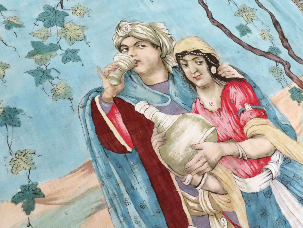 Vintage Persian Isfahan Ghalamkari Textile, No.28905 - Galerie Shabab