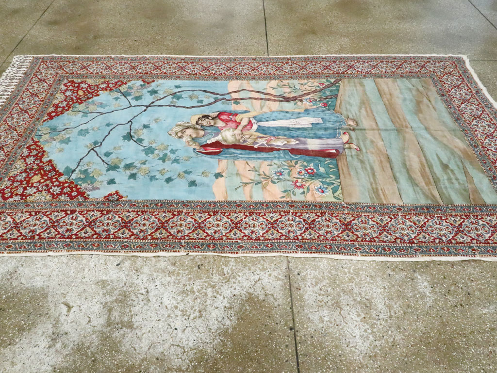 Vintage Persian Isfahan Ghalamkari Textile, No.28905 - Galerie Shabab