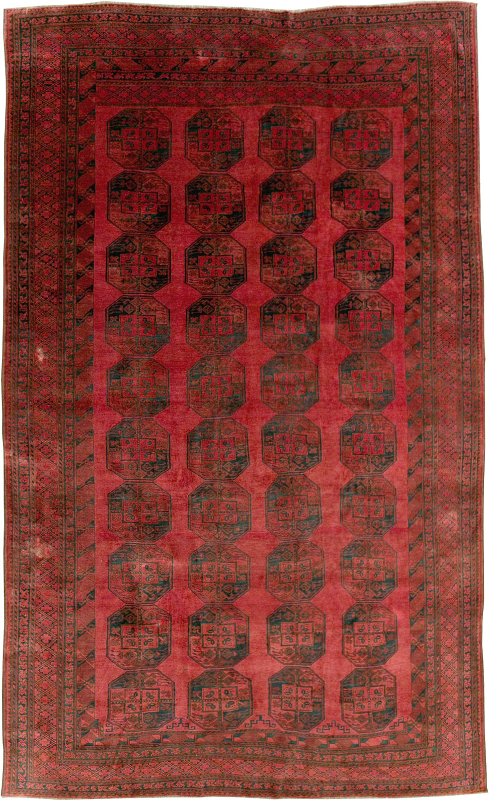 Vintage Central Asian Bokhara Large Room Size Carpet, No.28910 - Galerie Shabab