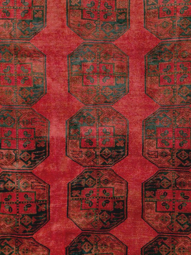 Vintage Central Asian Bokhara Large Room Size Carpet, No.28910 - Galerie Shabab