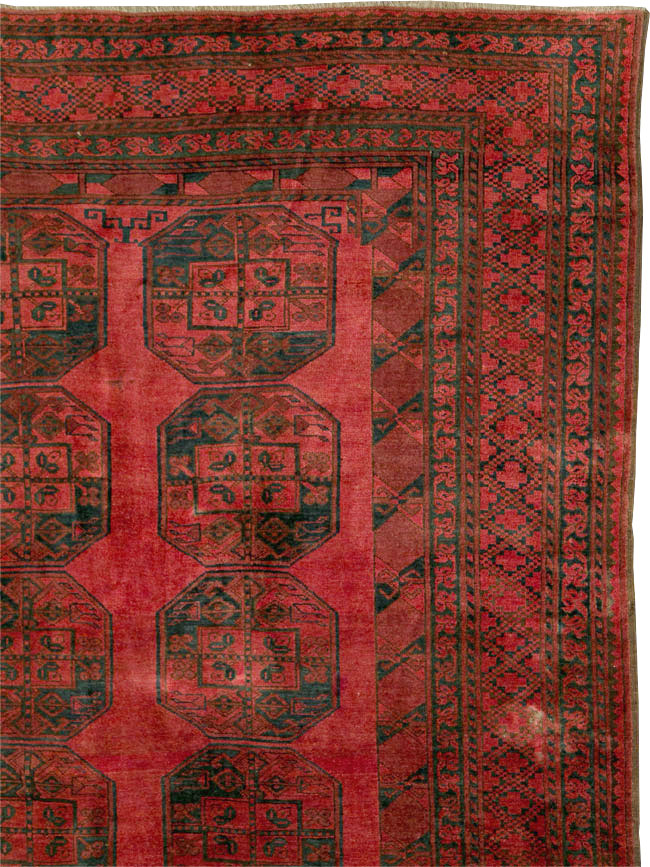 Vintage Central Asian Bokhara Large Room Size Carpet, No.28910 - Galerie Shabab
