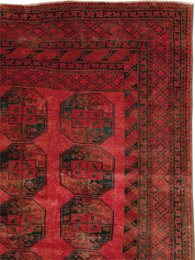 Vintage Central Asian Bokhara Large Room Size Carpet, No.28910 - Galerie Shabab