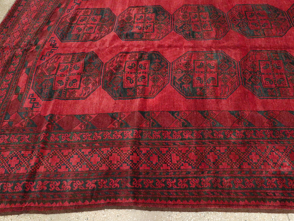 Vintage Central Asian Bokhara Large Room Size Carpet, No.28910 - Galerie Shabab