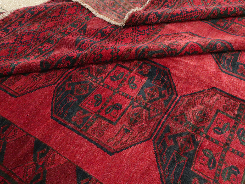 Vintage Central Asian Bokhara Large Room Size Carpet, No.28910 - Galerie Shabab