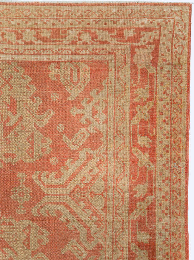 Vintage Turkish Oushak Wide Gallery Runner, No.28911 - Galerie Shabab