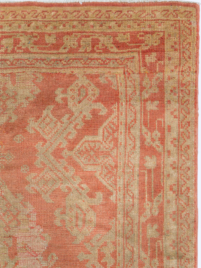Vintage Turkish Oushak Wide Gallery Runner, No.28911 - Galerie Shabab