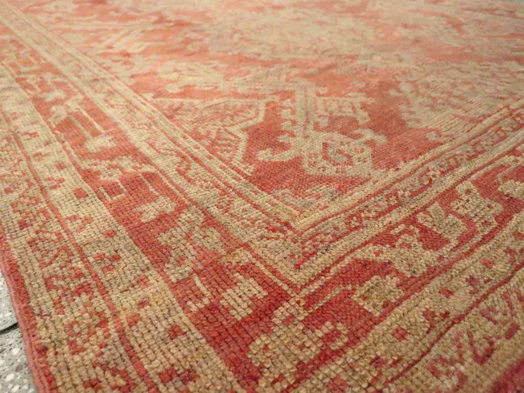 Vintage Turkish Oushak Wide Gallery Runner, No.28911 - Galerie Shabab