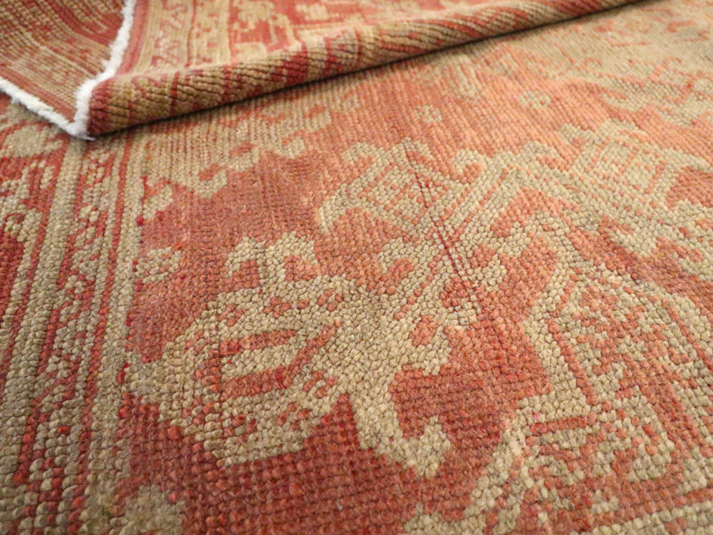 Vintage Turkish Oushak Wide Gallery Runner, No.28911 - Galerie Shabab