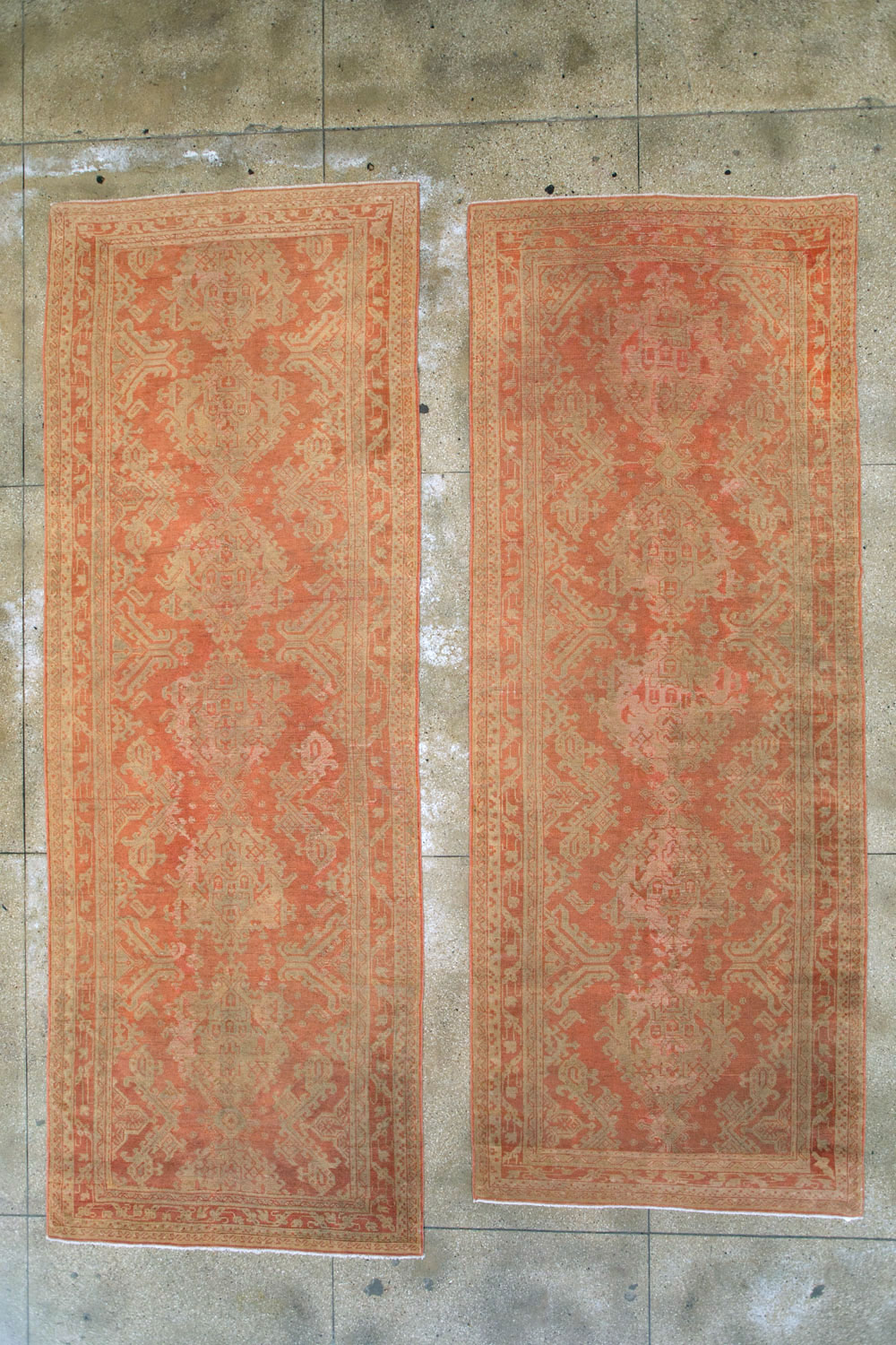 Vintage Turkish Oushak Wide Gallery Runner, No.28911 - Galerie Shabab