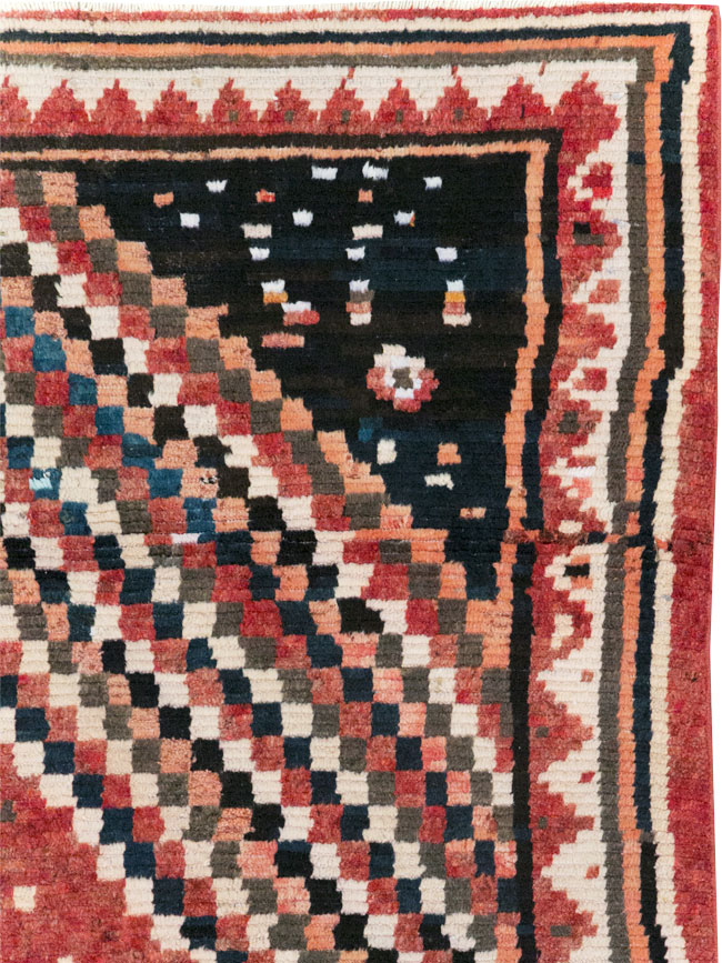 Vintage Persian Gabbeh Tribal Accent Rug, No.28915 - Galerie Shabab
