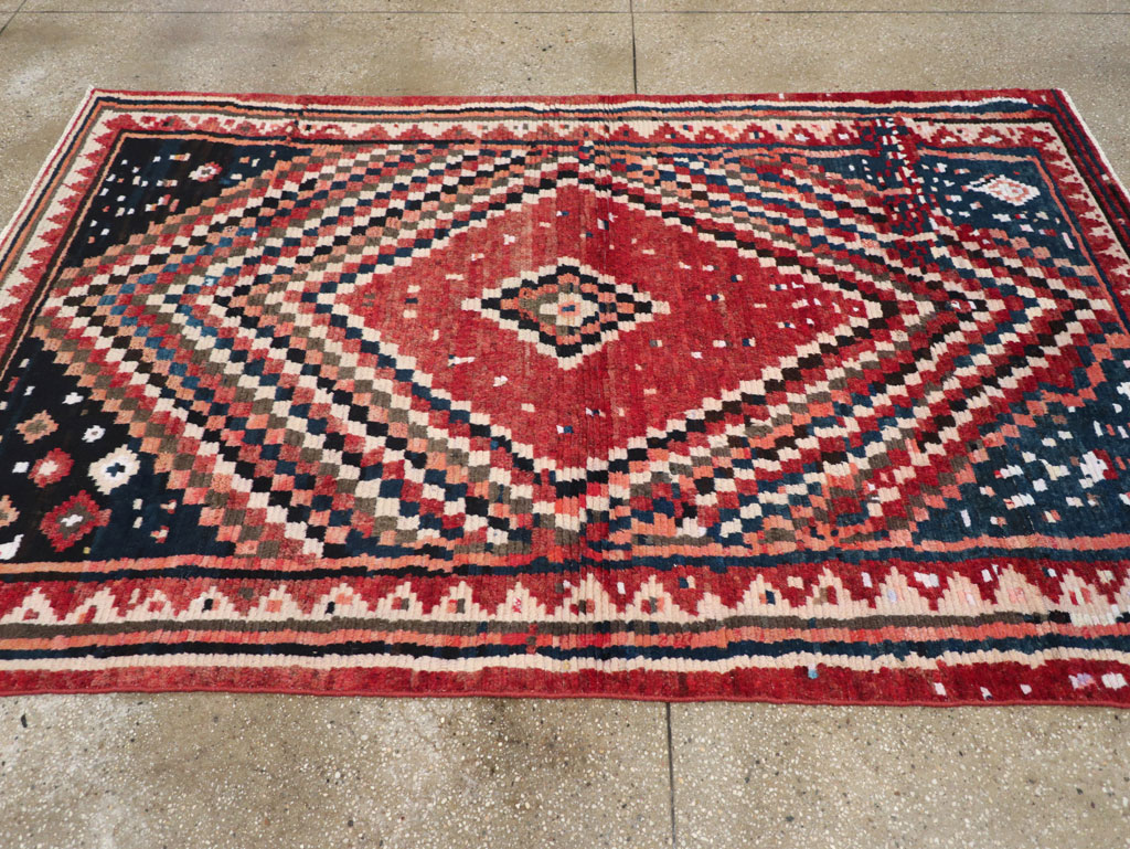 Vintage Persian Gabbeh Tribal Accent Rug, No.28915 - Galerie Shabab