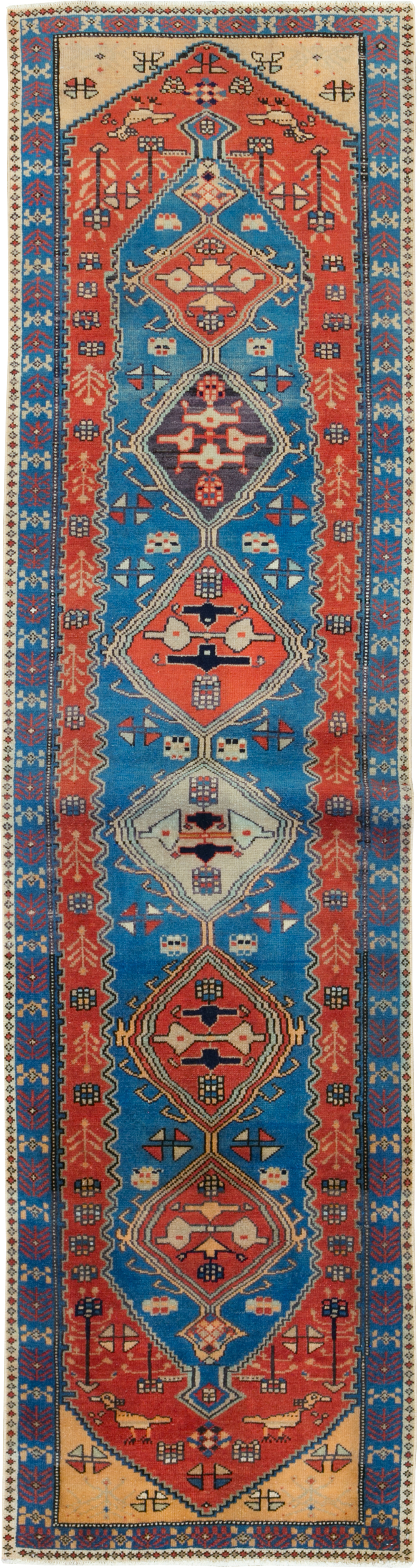 Vintage Persian Mahal Runner, No.28917 - Galerie Shabab