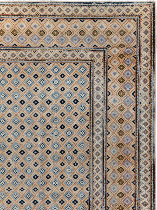 Vintage Persian Kashan Room Size Carpet, No.28918 - Galerie Shabab