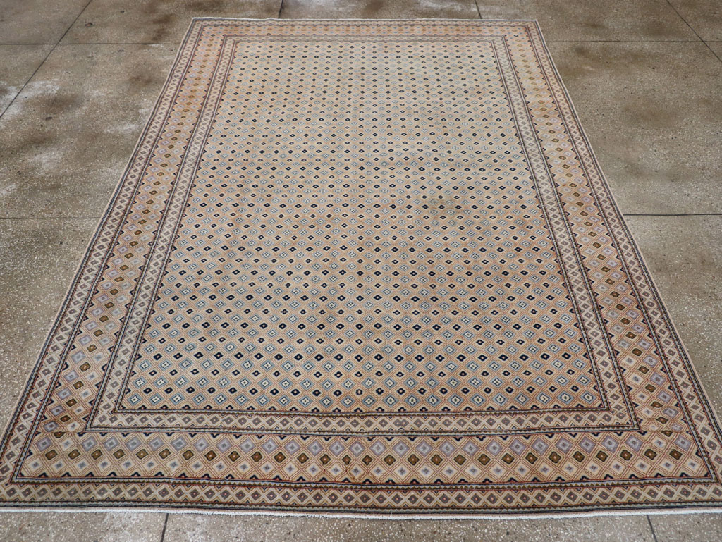 Vintage Persian Kashan Room Size Carpet, No.28918 - Galerie Shabab