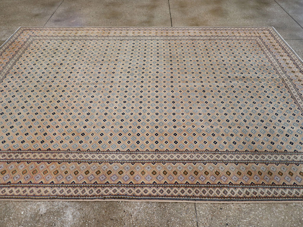 Vintage Persian Kashan Room Size Carpet, No.28918 - Galerie Shabab