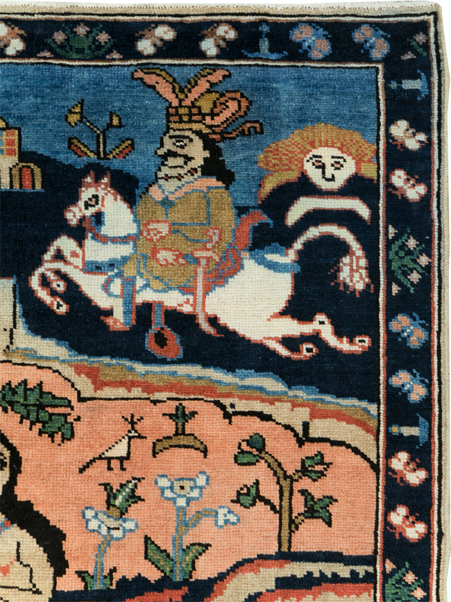 Vintage Pictorial Tabriz Rug, No.28934 - Galerie Shabab