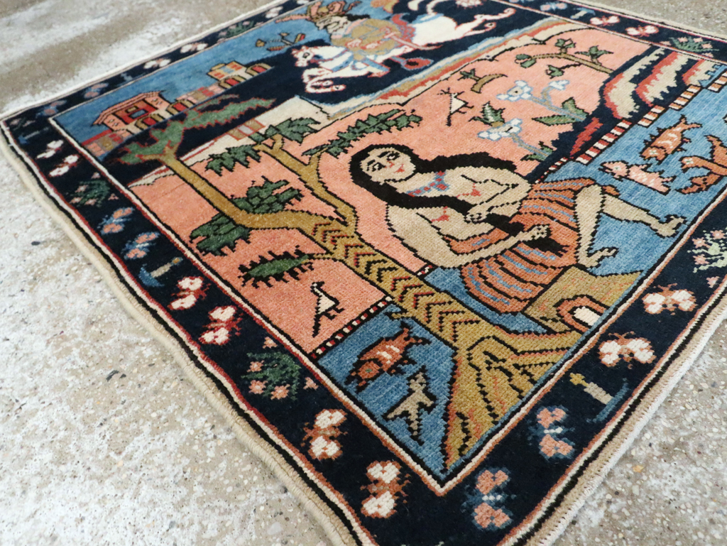 Vintage Pictorial Tabriz Rug, No.28934 - Galerie Shabab