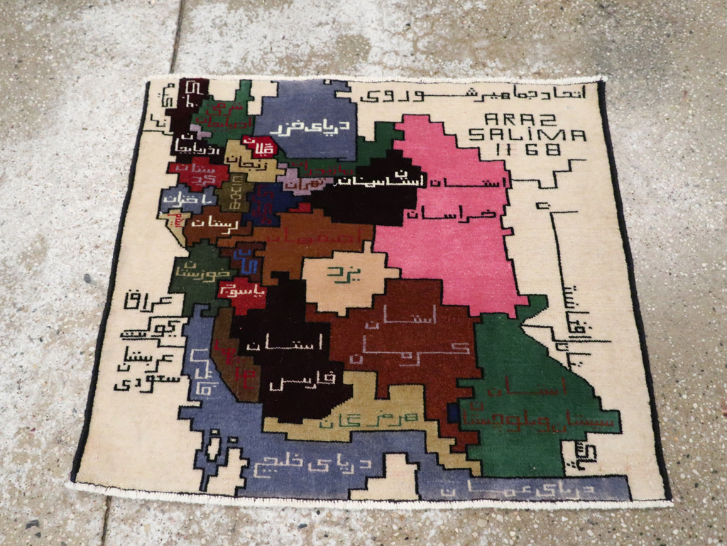 Vintage Persian Baluch Map Rug, No.28935 - Galerie Shabab